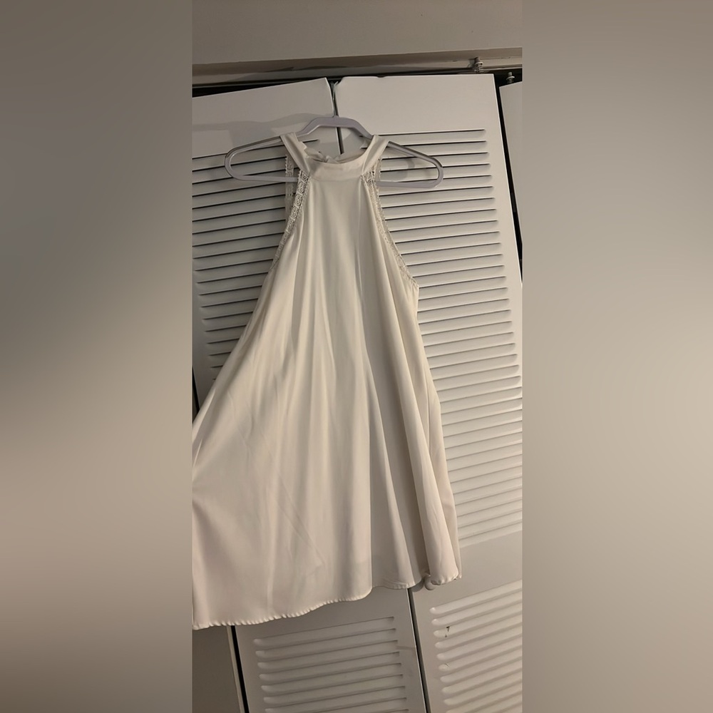 White shift dress